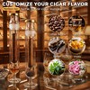 Konohan 2 Set Flavoring Humidor Cases Borosilicate Glass Tubes Hygrometer