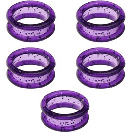 5Pcs Silicone Grooming Scissors Ring Pet Shears Ring Fit for Shears Dog Cat Comfortable Cutting Hair Grooming Tool Pet Supplies (Purple)