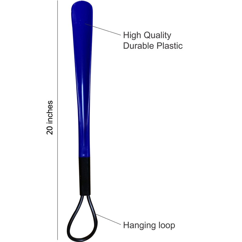 Ginkgo Shoe Horn 19.7 inch Long Handled Shoehorn, Premium ABS