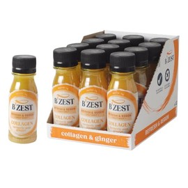 BumbleZest Refresh & Regen: Ginger, Turmeric & Collagen Daily Health Shot, Refreshing Ginger & Turmeric Shot with a Zesty Kick, 5g Protein (12 x 60ml)
