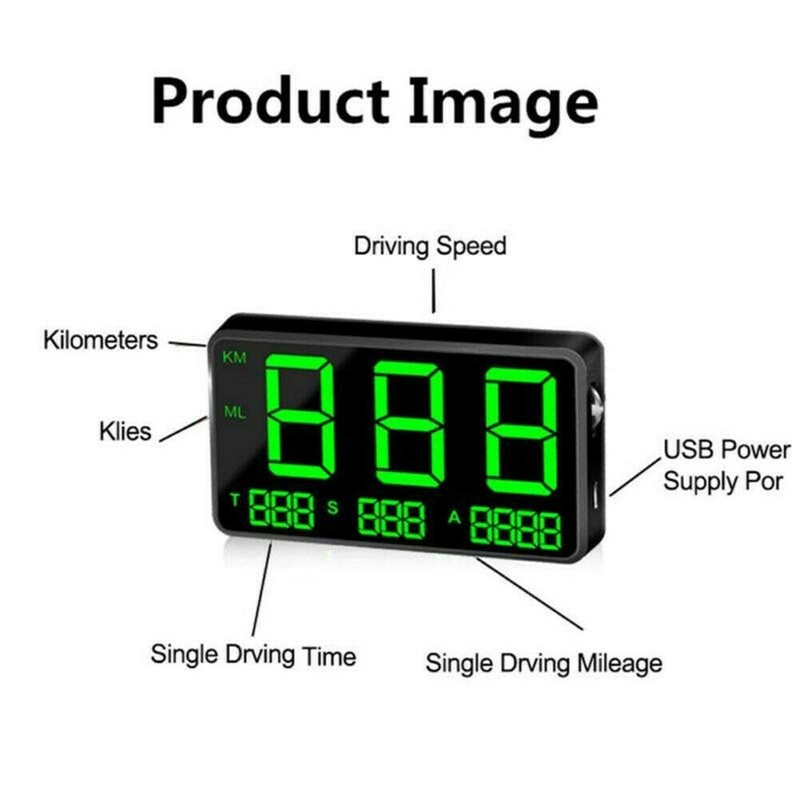 TOTMOX Car Motorcycle Digital GPS Speedometer Head Up Display MPH