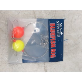 Sea Striker DT1S Bluefish Rig 60 lb Wire 1" Floats Red/Yellow Beads USA