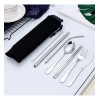 Maíz Kit Cubiertos Palillos Popotes Cepillo Acero Inox Portatil