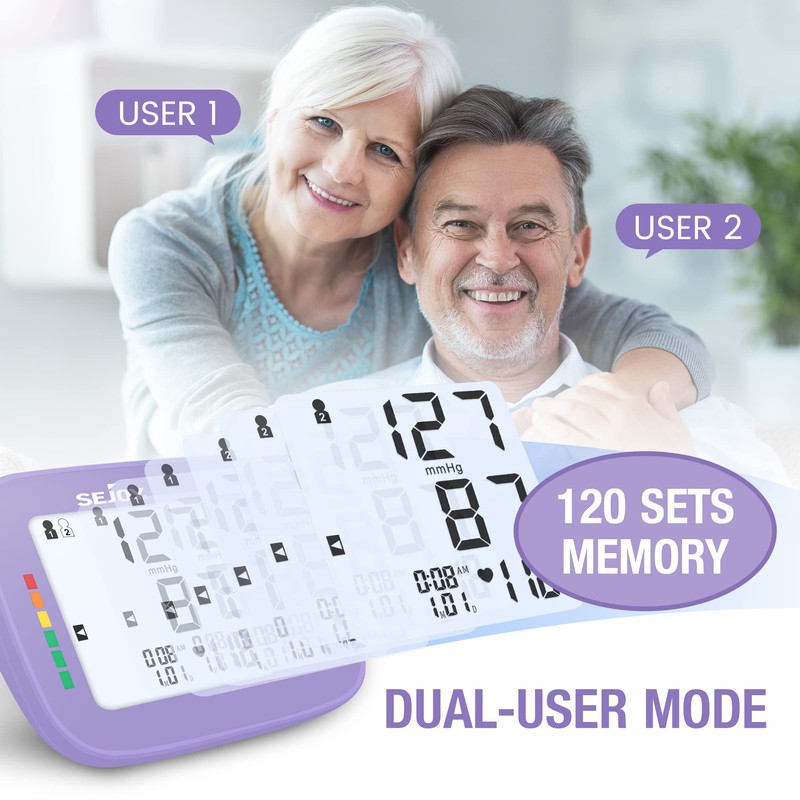 Sejoy Blood Pressure Cuff Arm Automatic, Blood Pressure Machine Monitors