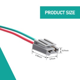 Jewkot 2 PCS Car HEI Distributor Wiring Harness Connection Wire, 12V Power Tach Connector 2-pin Speedometer Wiring Harness, Plug-in Quick Installation Accessories, Compatible with Most Models (Gray)