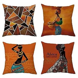 JJA Cushion Covers, Sofa Bed Cushion Covers, Outdoor Cushions Pillow Case for Lounge, Living Room, Office, Home Décor, Decorative Home Accessories (N-1 Pack of 4)
