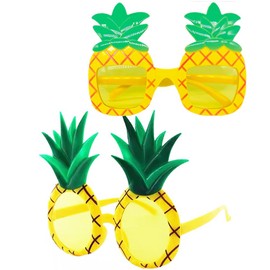 DOYIFUN 2 Pcs Pineapple Party Sunglasses Funny Hawaiian Glasses Tropical Fancy Dress Props, Summer Party Favors Beach Themed Party Supplies Decoration