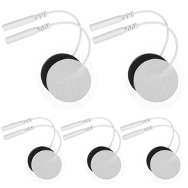 GLEAVI 10 Piezas De Hoja De Electrodos Almohadillas De Electrodos Redondas Almohadillas De Unidad Reutilizables Suministros De Almohadillas De...     