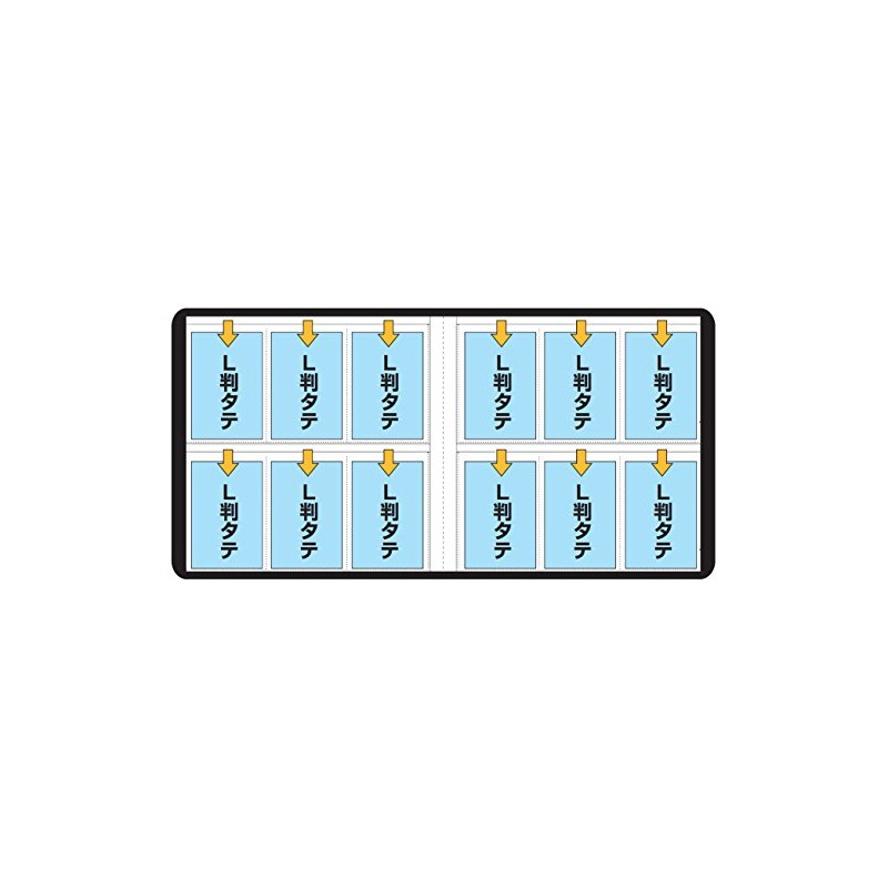 ナカバヤシ ポケットアルバム フォトホルダー L判タテ6面 ブラック PH6TL-1240-D