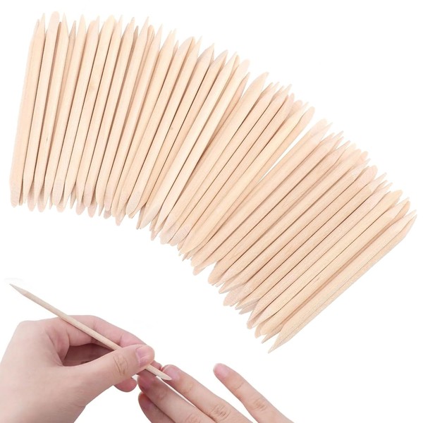 200 PCS Orange Sticks for Nails – Dual-Ended Wooden Cuticle