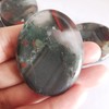 Lovionus89 Black Obsidian and Africa Bloodstone Thumb Worry Stone, Stress