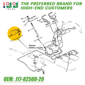 10L0L Golf Cart Ignition Switch Key for Yamaha G1 Years 1979-1989 2-Cycle Gas Models OEM J17-82508-20