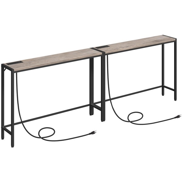 MAHANCRIS Console Table, 2 Pack Narrow Sofa Table, 43.3” Entrance