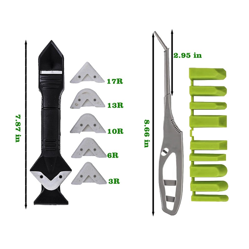 2 pieces 3-IN-1 Caulk Tool for Removal and Applicationl, Suitable