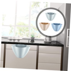 Cabilock 3-Pack Hanging Trash Cans, Plastic, Rectangular, 4.785L Capacity, Pink, Blue, Grey, Kitchen, Car, Wall-Mounted, Space-Saving