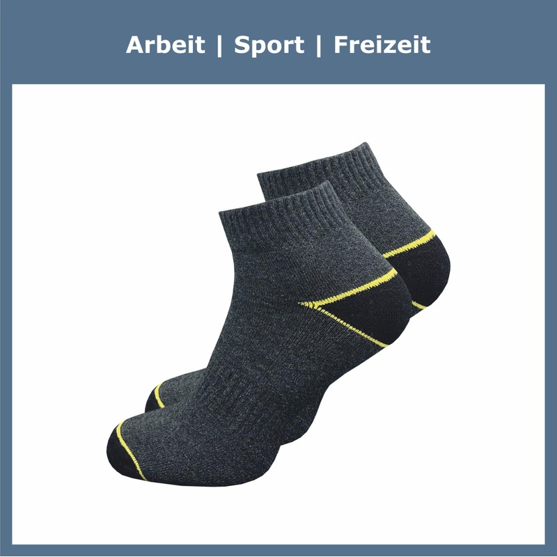 GAWILO 10 Pairs of Men's Short Work Socks - High