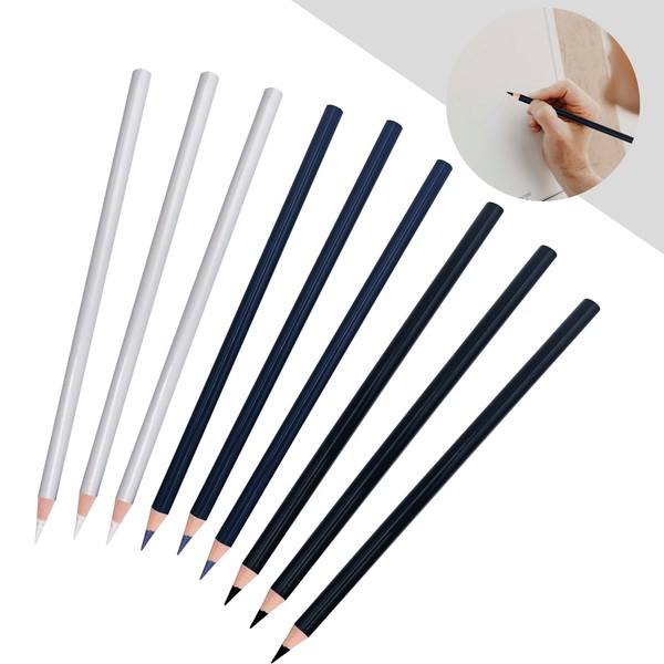 AIYONG Pack of 9 Tailor's Chalk, Tailor's Chalk Pen, Soluble