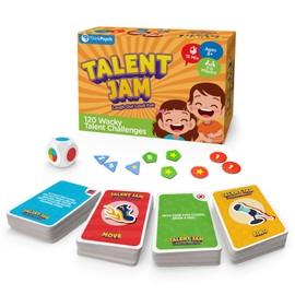 ThinkPsych Talent Jam - Hilarious Talent Show & Charades Game - Fun Family Games for Kids and Adults - Family Game Night for Teens