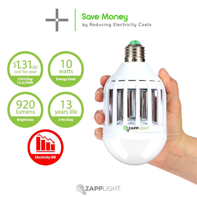 Zapplight ZAP402 Zapplight-Dual LED Lightbulb and Bug Light Zapper Pack