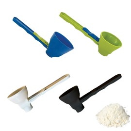 Protein Scoop – 2pcs Sliding Protein Powder Scoop with Built-in Funnel, Durable ABS Scoops for Powder, Precise Protein Powder Scoop Measuring Tool, Funnel Scoop for Gym, Home, Office, and Travel