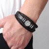 Vancy Utopia Mens Leather Bracelet with Multi-Layer Braided Leather Mens