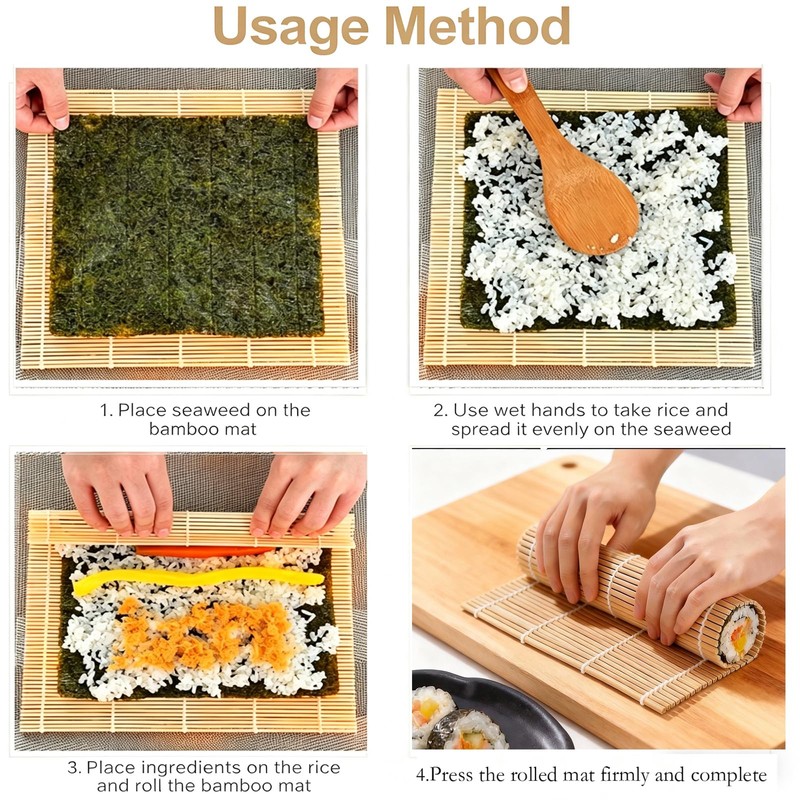 NTMURIKS 6PCS Sushi Making Kit for Beginners – 2 Bamboo