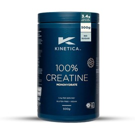 Kinetica Sports Creapure – Creatina Monohidrato Pura sin Sabor para Potenciar Fuerza y Rendimiento (500g, 147 Porciones)