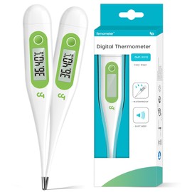 Digital Thermometer, Oral Thermometer Adults Kids Babies, Accurate Fast Switchable Body Temperature Thermometer, Green 2 Packs