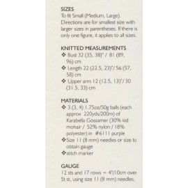 Karabella Yarns Knitting Pattern KK426 Gossamer Top with Side Ruffle 32"-38"