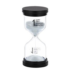 1 Minute Sand Timer, Plastic Sand Clock for Kids, Acrylic Unbreakable Hourglass, Small Sandglass 1 Min for Classroom,Game,Decorative (White)