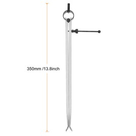 sourcing map Spring Joint Caliper 12 inch / 300mm Steel Adjustable Spring Inside Caliper with Solid Nut for Wood Turning Lathe Work