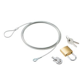 Elecom ESL-3A Security Wire Padlock, Multi-Lock Part, Regular Key