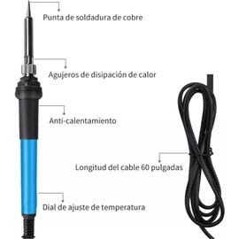 Electric Soldering Iron Kit, 60W Adjustable Temperature Soldering Irons Tools Set, 25Pcs with Digital Multimeter, Tips, Soldering Iron Stand, Tweezers, Screwdriver for Electrical Work