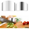 2 Pcs Single and Double Finger Guards for Cutting, Stainless