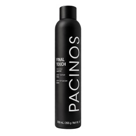 Pacinos Final Touch Hairspray, antiencrespamiento, agarre firme, flexible, secado rápido y aerosol libre de escamas, añade volumen, textura y fuerza a tu peinado, funciona contra el viento, la humedad y la humedad, 8 onzas