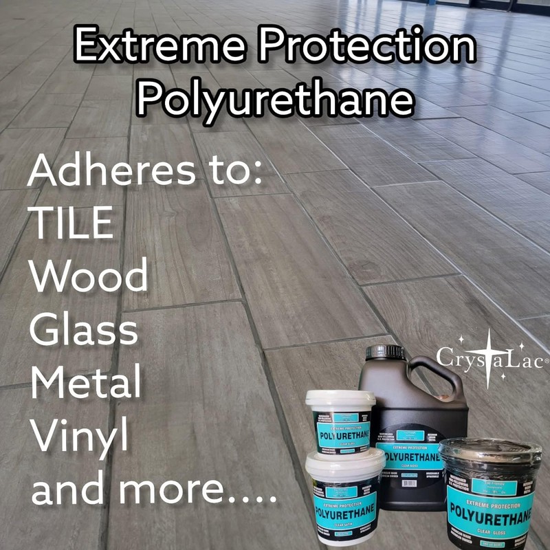 Crystalac Extreme Protection Water Based Polyurethane (Clear Gloss, 8oz Mini):