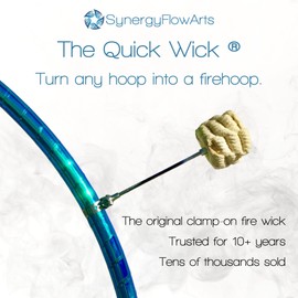 Synergy FlowArts Crown Knot Quick Wicks, Turn Any Hoop into a firehoop, The Original fire Wick for Hula Hoops, for 5/8" or 3/4" OD tubing Size, 5 Pack (for 3/4" Tubing)