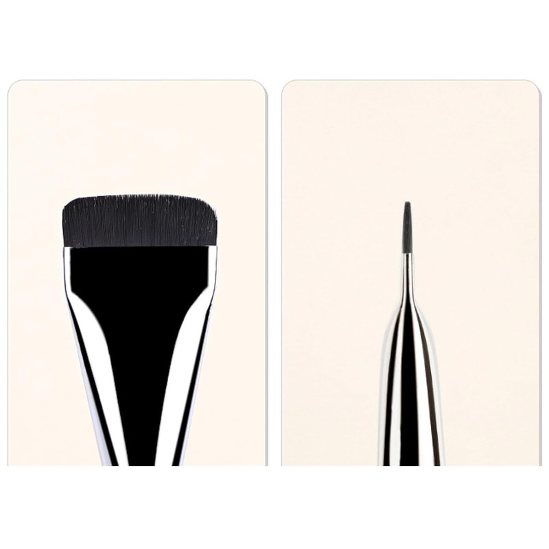 2pcs Flat Foundation Brush for Liquid Makeup, Ultra Thin Flat