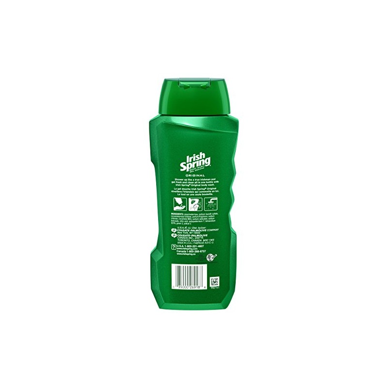 Irish Spring Body Wash, Original, 18 Fluid Ounce (Pack of