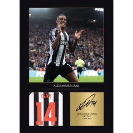 Alexander Isak Gift Signed A4 Print Display Unframed Newcastle United Gifts For Boys Digitally Reproduced Signature Newcastle United Gifts For Men