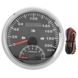 85mm GPS Speedometer 200KM/H with Tachometer 0‑8000RPM LCD Display Antenna for Motorcycle Boat Truck Bus Car