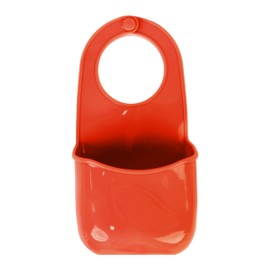 Servette Home Sponge Holder for Kitchen Sink, Rust Red PVC Hanging Sponge Caddy