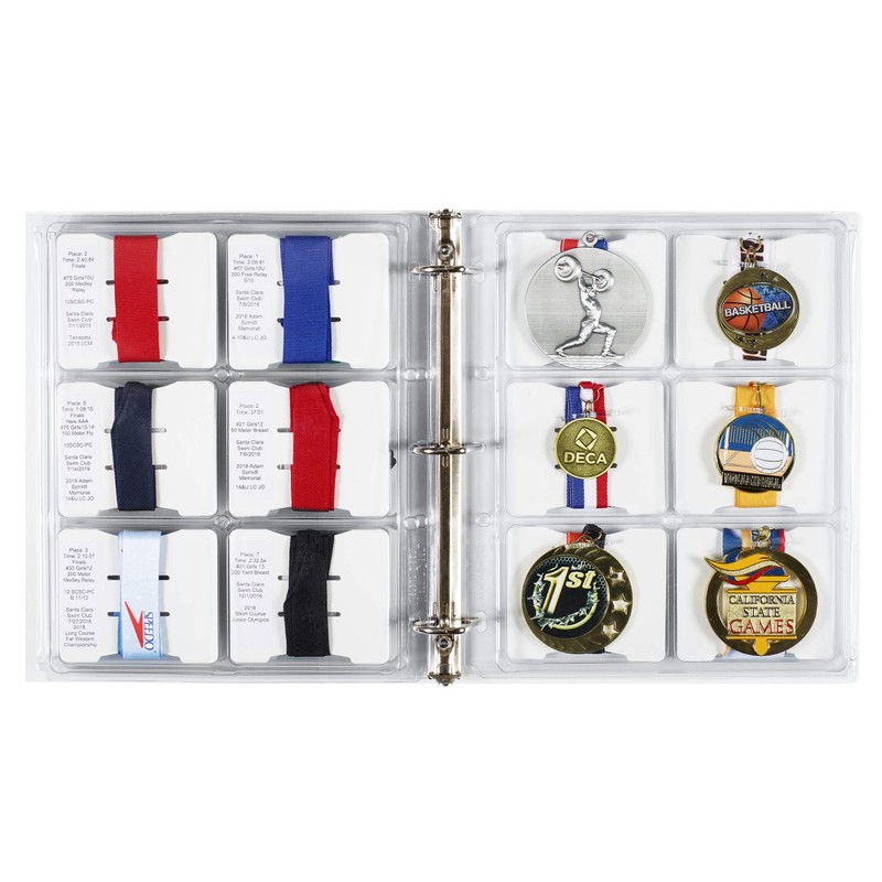 Mercurydean Award Medal Binder Organizer Storage 18 Medals Display Certificates