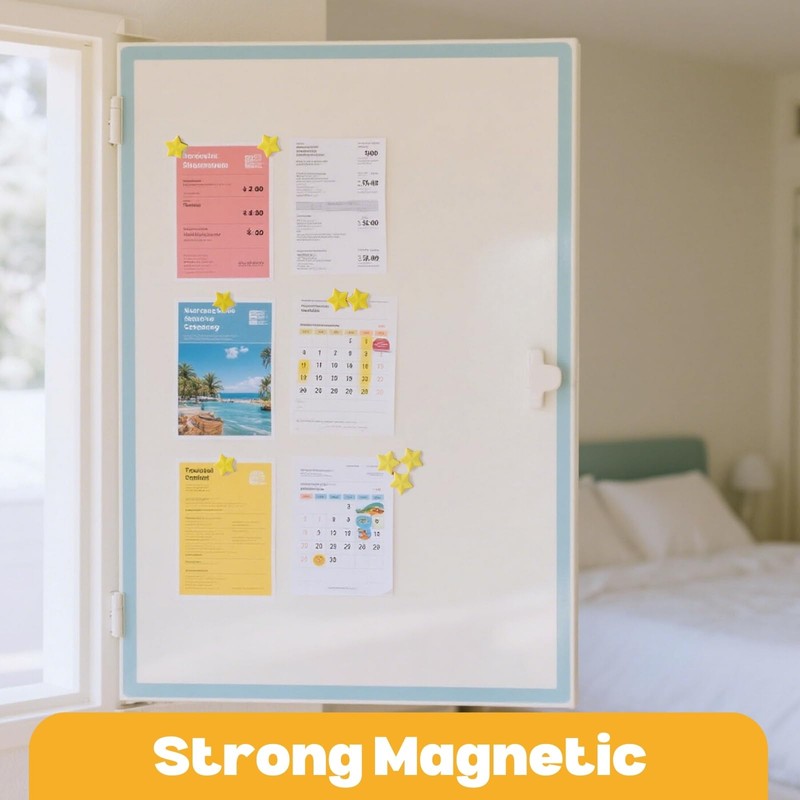 PYJLBX Fridge Magnets, 10 Pack Yellow Star Magnets Heavy Duty