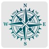 FINGERINSPIRE Compass Stencil 30x30cm Plastic Reusable for Walls, Wood, Canvas