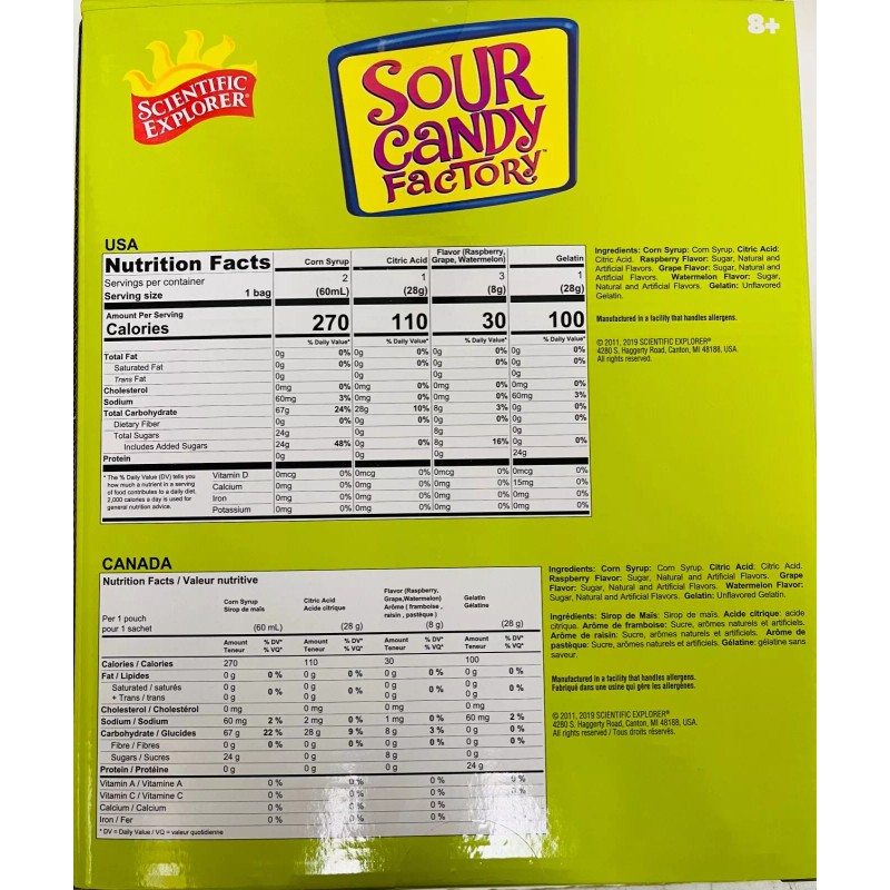 Scientific Explorer Sour Candy Factory Kids Science Experiment Kit 8+