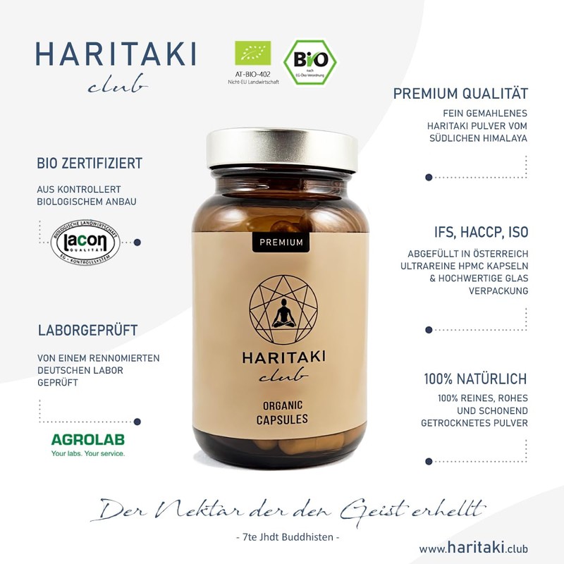 Organic Haritaki Capsules (500 mg)