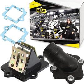 Area1 Replacement Membrane Block + Intake Manifold Set for Minarelli/China 2-Stroke Compatible with Aerox Neos Jog, Nova Motors RS Ultima GT Union Adly Her Chee F10 F12 F15