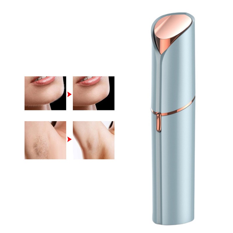 Electric Facial Hair Remover Women Lipstick Shaped Portable USB Charging