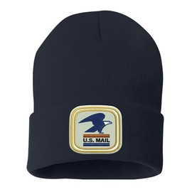 ALLNTRENDS Delivery Man Hoodie Post Office Mailman Embroidered Sweatshirts Postal Worker Cap Eagle Top (Navy Blue Beanie)